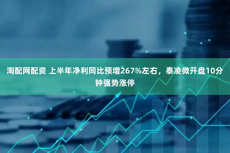 淘配网配资 上半年净利同比预增267%左右，泰凌微开盘10分钟强势涨停
